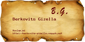 Berkovits Gizella névjegykártya